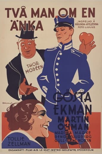 Två man om en änka poster