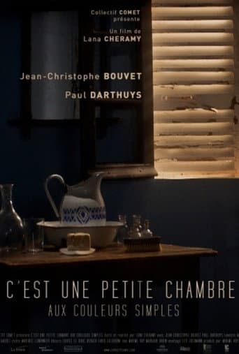 A small room with simple colors poster