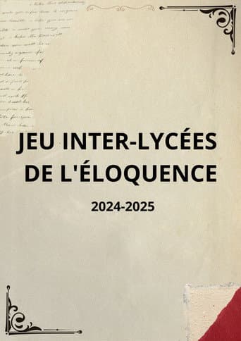JEU INTER-LYCÉES  DE L'ÉLOQUENCE poster