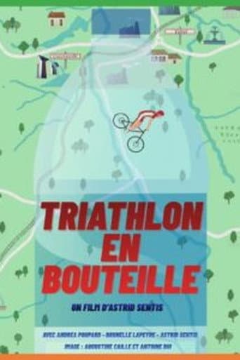 Triathlon en bouteille poster
