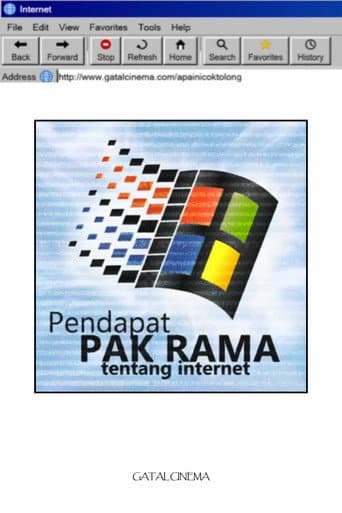 Pendapat Pak Rama tentang internet poster