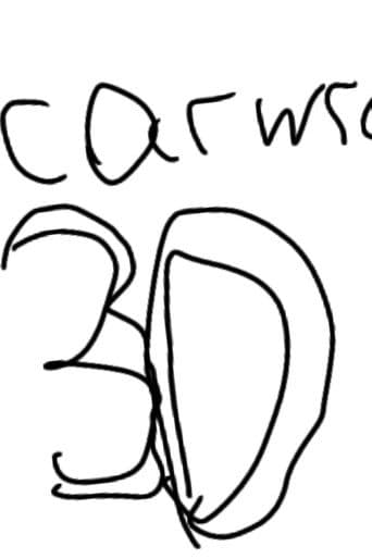 Car wreak 3D poster
