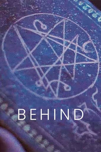 Behind poster