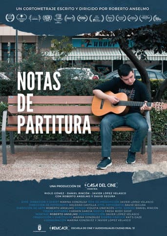 Notas de partitura poster