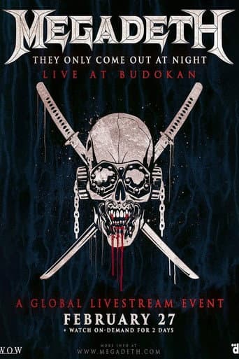 Megadeth - They Only Come Out At Night: Live At Budokan 2023 poster