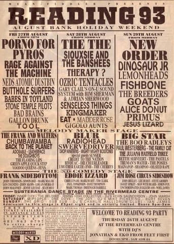 TOOL: Live at Reading Festival 1993 poster