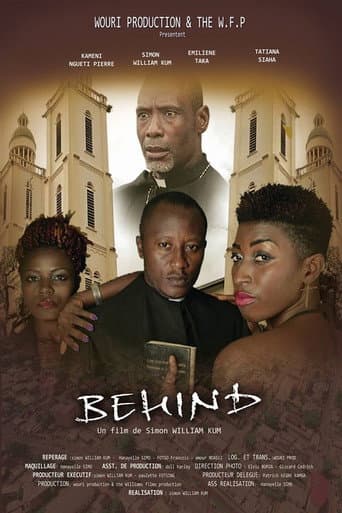 Behind poster