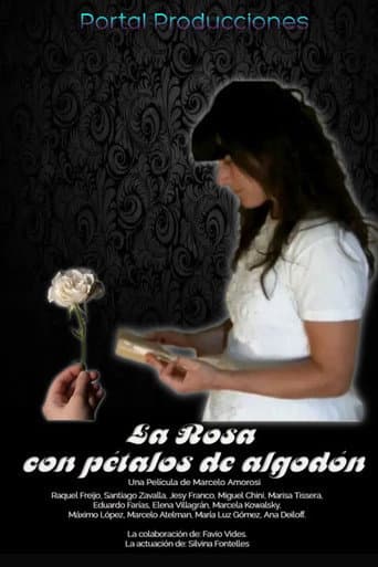 La rosa con pétalos de algodón poster