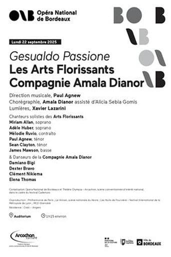 Amala Dianor and Les Arts Florissants: Gesualdo Passione @ Nuits de Fourvière 2026 poster