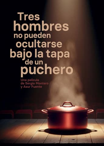 Tres hombres no pueden ocultarse bajo la tapa de un puchero poster